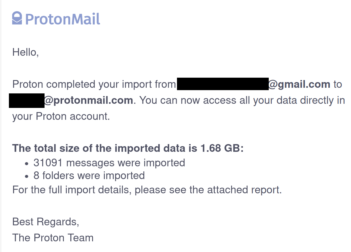 ProtonMail import